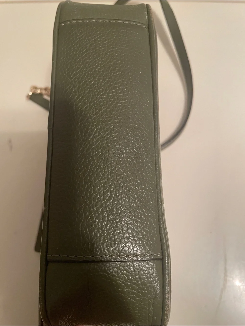 Michael Kors Shoulder bag camera Ginny MD Leather Green Plain 32FGGNM8L Used